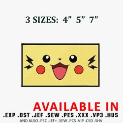 Pikachu funny embroidery design, Pokemon embroidery, Anime design, Embroidery shirt, Anime shirt, Digital download
