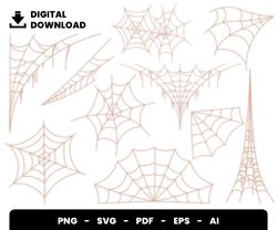 Bundle Layered Svg, Halloween Svg, Spider Web Svg, Horror Svg, Digital Download, Clipart, PNG, SVG, Cricut, Cut File