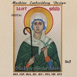 Saint Brigid of Kildare embroidery design