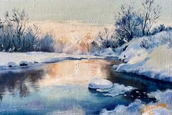 Oil painting "Charming winter. Part 2"