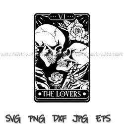 The Lovers SVG, The Lovers tarot card svg, Skeleton lovers svg, Valentine, Digital File, instantdownload, png for shirt