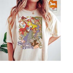 Sleeping Beauty Comfort Colors Shirt, Disney Family Matching Shirt, Retro Disney Sleeping Beauty Aurora Maleficent Shirt