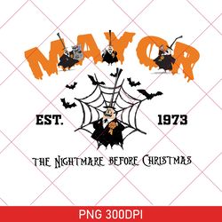 Mayor Est.1973 Halloween PNG, The Nightmare Before Christmas PNG, Vintage Disney Halloween PNG, Disneyland Halloween