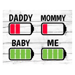 Matching Family Svg Mommy & Me Daddy and Me Svg Battery Low Svg Mother Father Son Matching Svg Mom Daughter Shirts Svg F