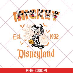 Mickey Skeleton PNG, Disneyland Est.1932 Halloween PNG, Disney Family 2023, Disney Halloween Studio, Disney Trip Holiday