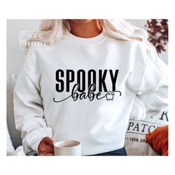 Spooky Babe SVG PNG ,Halloween Vibes Svg, Spooky Vibes Svg, Spooky Girl svg, Spooky Season Svg, Halloween Svg, Halloween