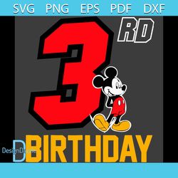 Mickey 3rd Birthday Svg, Birthday Svg, 3rd Birthday Svg, 3 Years Old Svg, Mickey Svg, Mickey Birthday Svg, 3 Years Old G