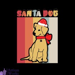 Santa Dog Vintage Christmas Svg, Christmas Svg, Santa Dog Svg, Vintage Christmas Svg