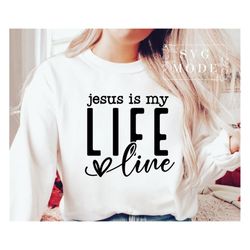 Jesus Is My Life Line SVG PNG, Created With a Purpose Svg, Christian Svg, Worthy Svg, You Matter Svg, Religious Svg, Fai