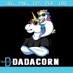 dadacorn unicorn dad and baby svg, trending svg, family svg, unicorn svg, dadacorn svg, unicorn dad svg, unicorn baby sv
