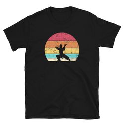Retro Sunset Kung-Fu Martial Artist Unisex T-Shirt