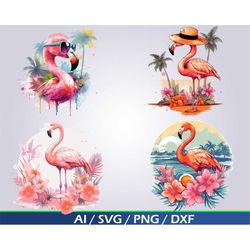 Summer Time Flamingo SVG Digital Download flamingo clipart pink flamingo hello summer flamingo png tropical bird image d