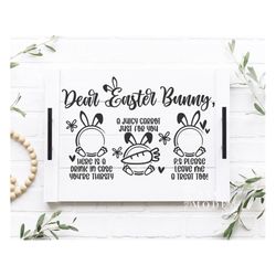 Easter Bunny Tray SVG PNG PDF, Easter Svg, Dear Easter Cookie Tray Svg, Carrot Plate Svg, Dear Bunny Svg, Bunny Treat Tr