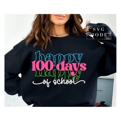 100 Days of School SVG PNG PDF, 100 Days Shirt Svg, School Svg, 100 Days Brighter Svg, Happy 100 Days Svg, Teacher Appre