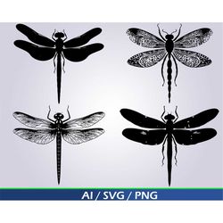 Dragonfly SVG Digital Download Bundle dragonfly clipart dragonflies svg files for cricut spring and summer bugs, dragon