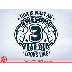 3 year old svg, 3rd birthday SVG shirt svg, 3rd birthday png, svg, dxf clipart files. 3rd birthday shirt decal printable