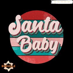 vintage santa baby png, christmas png, santa baby png