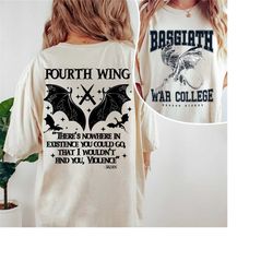 2 Sided Basgiath War College Dragon Rider Comfort Shirt, Fourth Wing Shirt, The Empyrean Series, Violet Sorrengail Xaden