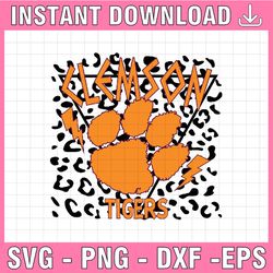Tiger Svg- Football Svg- Instant Download- Png Svg dxf NCAA Svg, NCAA Sport Svg, Digital Download- Football PNG