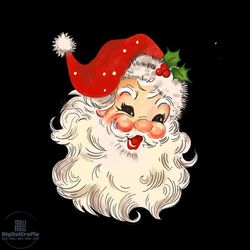 Christmas Holly Santa Face Png, Christmas Png, Holly Png, Santa Face Png