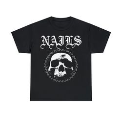Nails T Shirt Dead in the Dirt All Pigs Must Die Cursed Full of Hell Black Breath Trap Them Pig Destroyer Unisex Heavy C