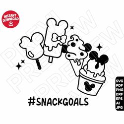 Snack goals SVG disneyland snacks dxf png clipart , cut file outline silhouette