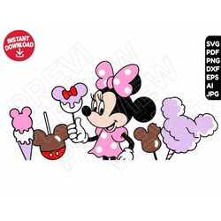 Minnie Snacks SVG dxf clipart , cut file layered by color