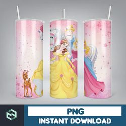 Princess Tumbler Wrap, Princess Sublimation Designs, 20 oz Princess Tumbler Designs, Cartoon Tumbler Wrap PNG (28)