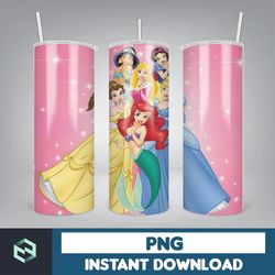 Princess Tumbler Wrap, Princess Sublimation Designs, 20 oz Princess Tumbler Designs, Cartoon Tumbler Wrap PNG (59)