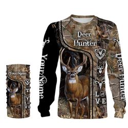 Deer Hunter big game hunting camo love hunting Custom Name 3D All over print shirts &8211 personalized hunting gifts &82