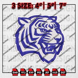 Tennessee State Tigers Logo Embroidery file, NCAA Embroidery Design, Tennessee State Machine Embroidery, NCAA Design