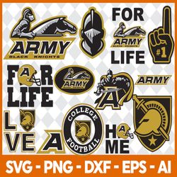 65 Files SVG,13 Designs, Army Black Knight svg File, University football svg,svg bundles/NCAA svg/Instant Download