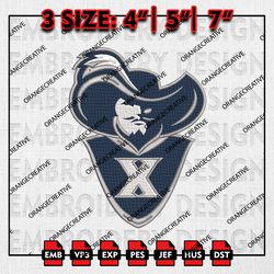 Xavier Musketeers Logo Embroidery file, NCAA Embroidery Design, Xavier Musketeers Machine Embroidery, NCAA