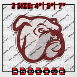 Mississippi State Logo Embroidery file, NCAA Embroidery Design, Mississippi State Bulldogs Machine Embroidery, NCAA