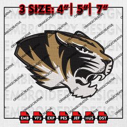 Missouri Tigers Logo Embroidery file, NCAA Embroidery Design, Missouri Tigers Machine Embroidery, NCAA Designs