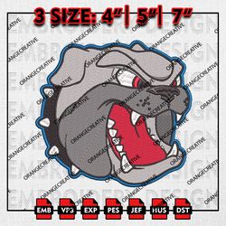 UNC Asheville Logo Embroidery file, NCAA Embroidery Design, UNC Asheville Bulldogs Machine Embroidery, NCAA Design