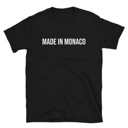 Monaco Shirt Gift  Made in Monaco  Born in Monaco  Home Country Local Native Map Travel Tourist  Birthday T-Shirt Tee-1