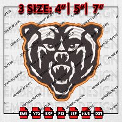 Mercer Bears Logo Embroidery file, NCAA Embroidery Design, Mercer Bears Machine Embroidery, NCAA Design
