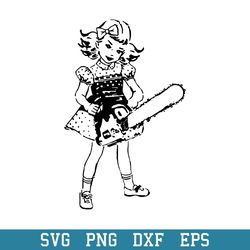 Chainsaw Girl Punk Goth Horror Svg, Girl Horro Svg, Halloween Svg, Png Dxf Eps Digital File