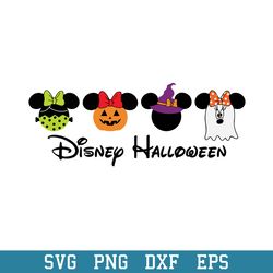 Disney Halloween Minnie Frankenstein Pumpkin Ghost Svg,  Halloween Svg, Png Dxf Eps Digital File