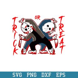 Jason Voorhees And Michael Myers Trick Or Treat, Halloween Svg, Png Dxf Eps Digital File