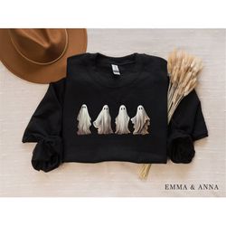 Ghost Sweatshirt, Halloween Sweatshirt, Fall Sweatshirt for Women, Halloween Crewneck, Cute Ghost Shirt, Spooky Season,