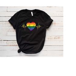 LGBT Heartbeat Shirt, Pride Shirt, LGBTQ Shirt, LGBT Shirt, Gay Pride Shirt, Lesbian Pride Shirt,Equality Shirt,Trans Ri