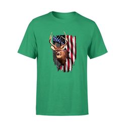Deer Hunting American Flag NQS133 &8211 Standard T-shirt