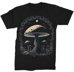 space mushroom men's graphic print t-shirt