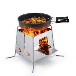 Convenient Outdoor Camping Wood Stove Burning Station