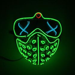 LED Wolf Head Luminous Mask