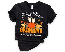 first time grandma shirt, promoted to grandpa shirt, grandma pregnancy reveal, baby announcement, grandma to be, grandpa
