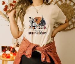 Happy Hallothanksmas Shirt, Halloween Shirt, Thanksgiving Shirt, Christmas Shirt, Fall Shirt, Holiday Season Shirt, autu