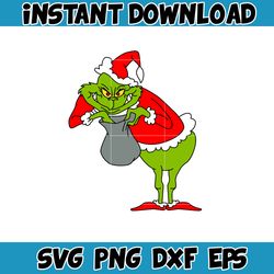 Grinch SVG, Grinch Christmas Svg, Grinch Face Svg, Grinch Hand Svg, Clipart Cricut Vector Cut File, Instant Download (36